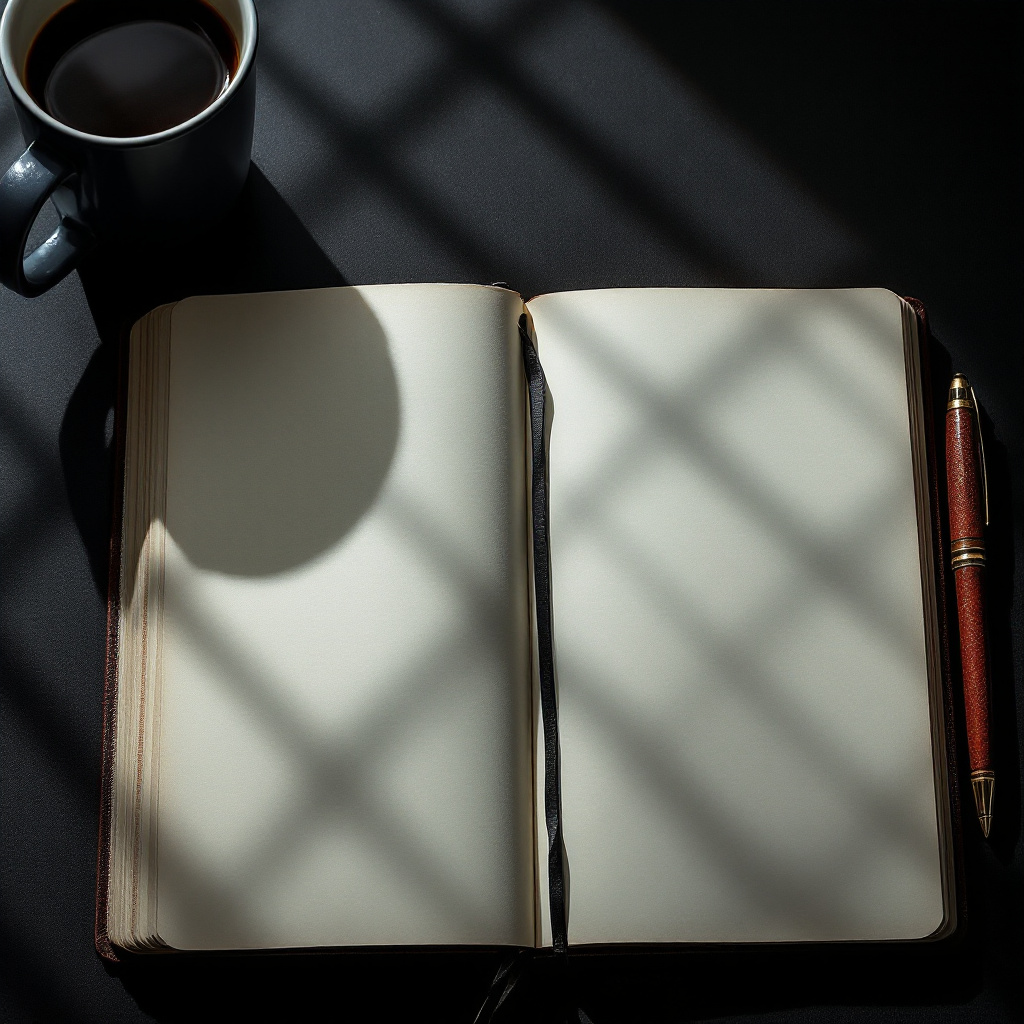 Manifesto Style Snippets - Open journal with coffee